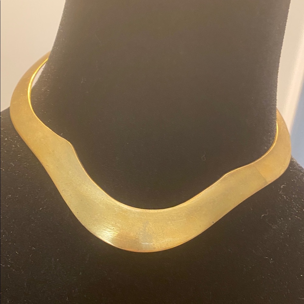 Vintage 80’s Thin Brass slip on flat choker